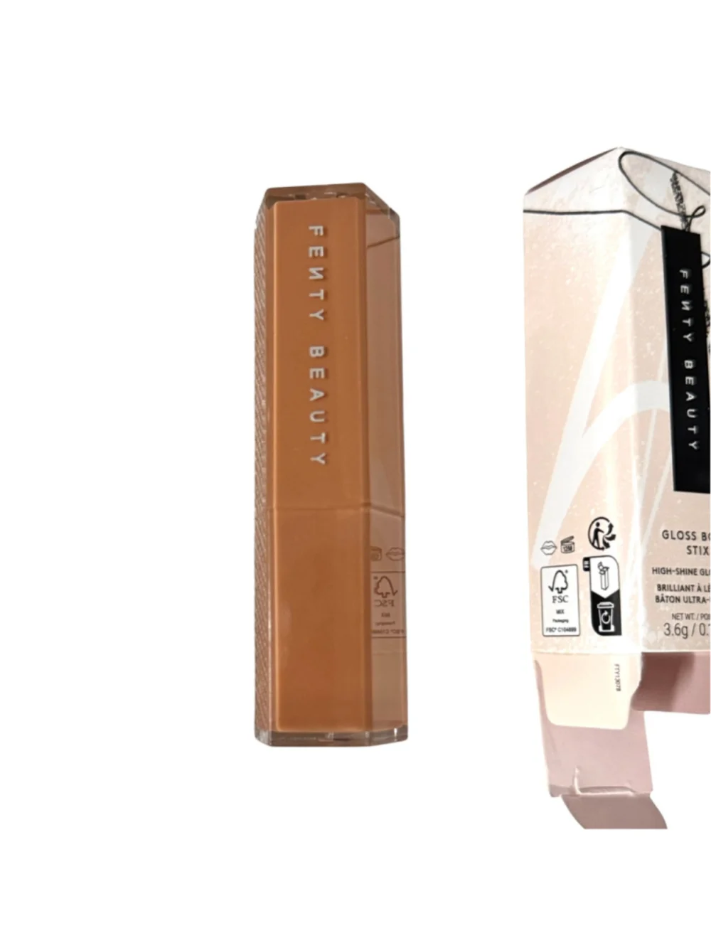 New Fenty Beauty Lipstick Sorta Selfish, Gloss Lipstick, Honey Brown Full size
